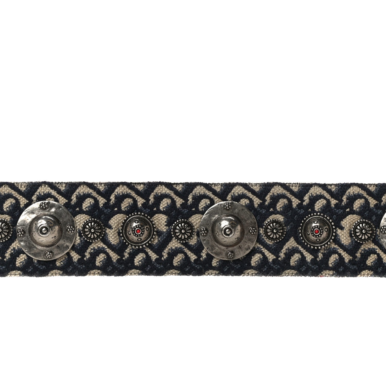Christian Dior Oblique Studded Shoulder Strap Blue 5 of 7