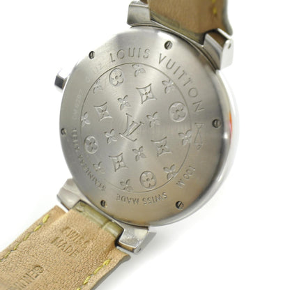 Louis Vuitton Stainless Steel Alligator 34mm Tambour Quartz Watch Champagne 4 of 7