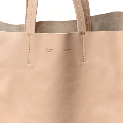 Celine Lambskin Horizontal Bi-Cabas Nude Black 8 of 14