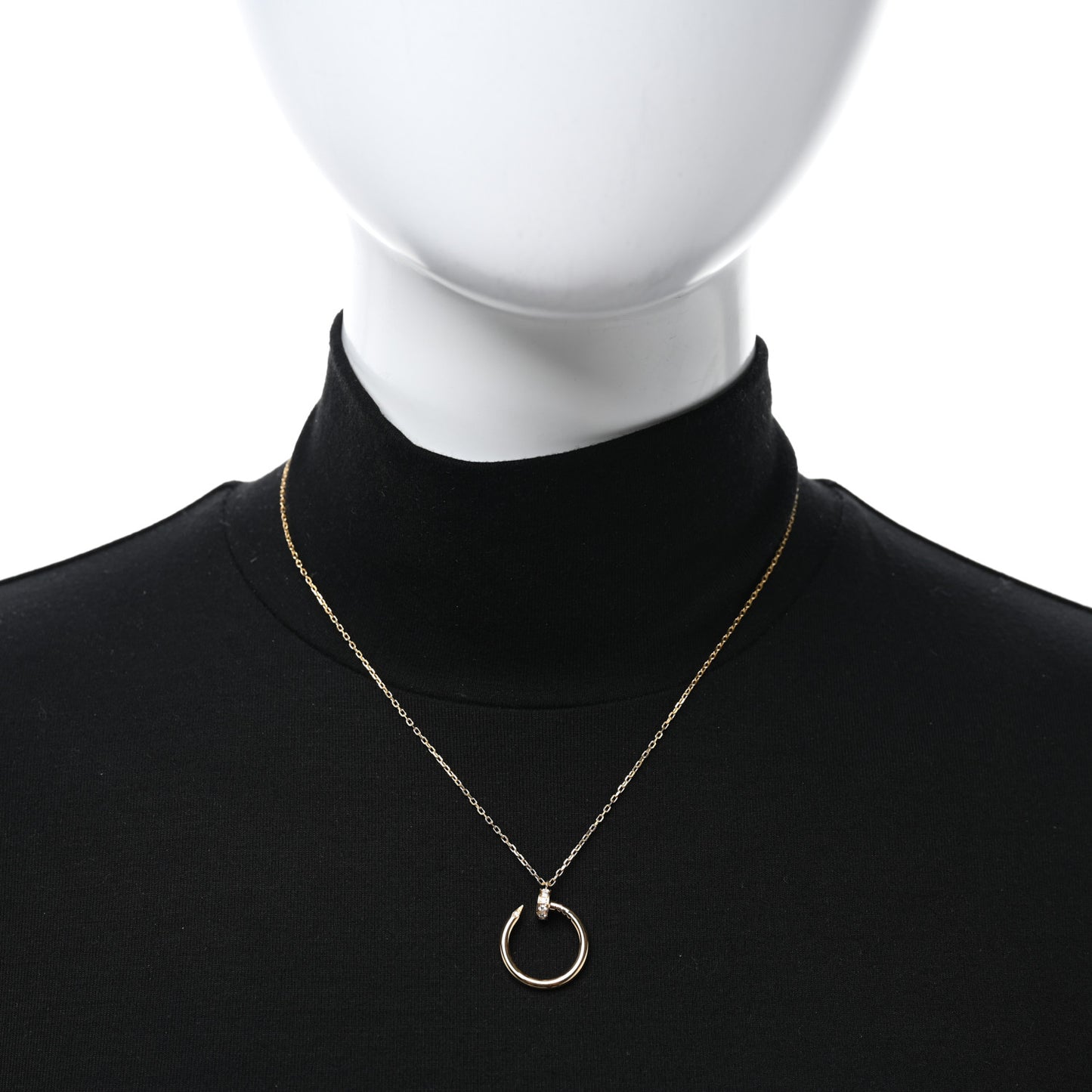 18K Yellow Gold Diamond Juste Un Clou Pendant Necklace