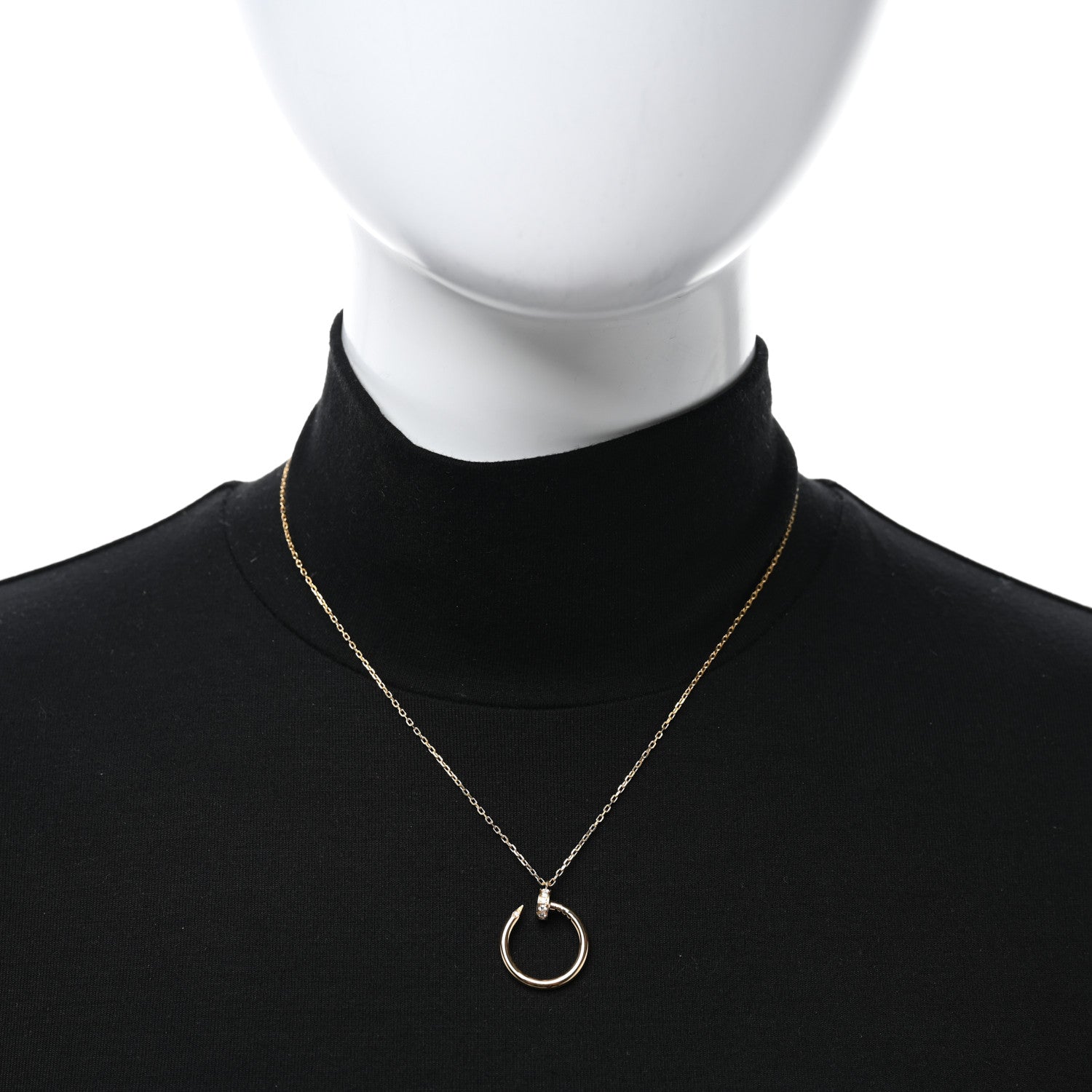 Cartier 18K Yellow Gold Diamond Juste Un Clou Pendant Necklace 2 of 5