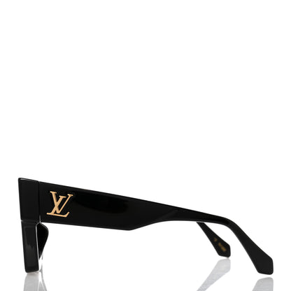Louis Vuitton Acetate Swarovski Crystal Cyclone Sunglasses Z1578W Black 3 of 8