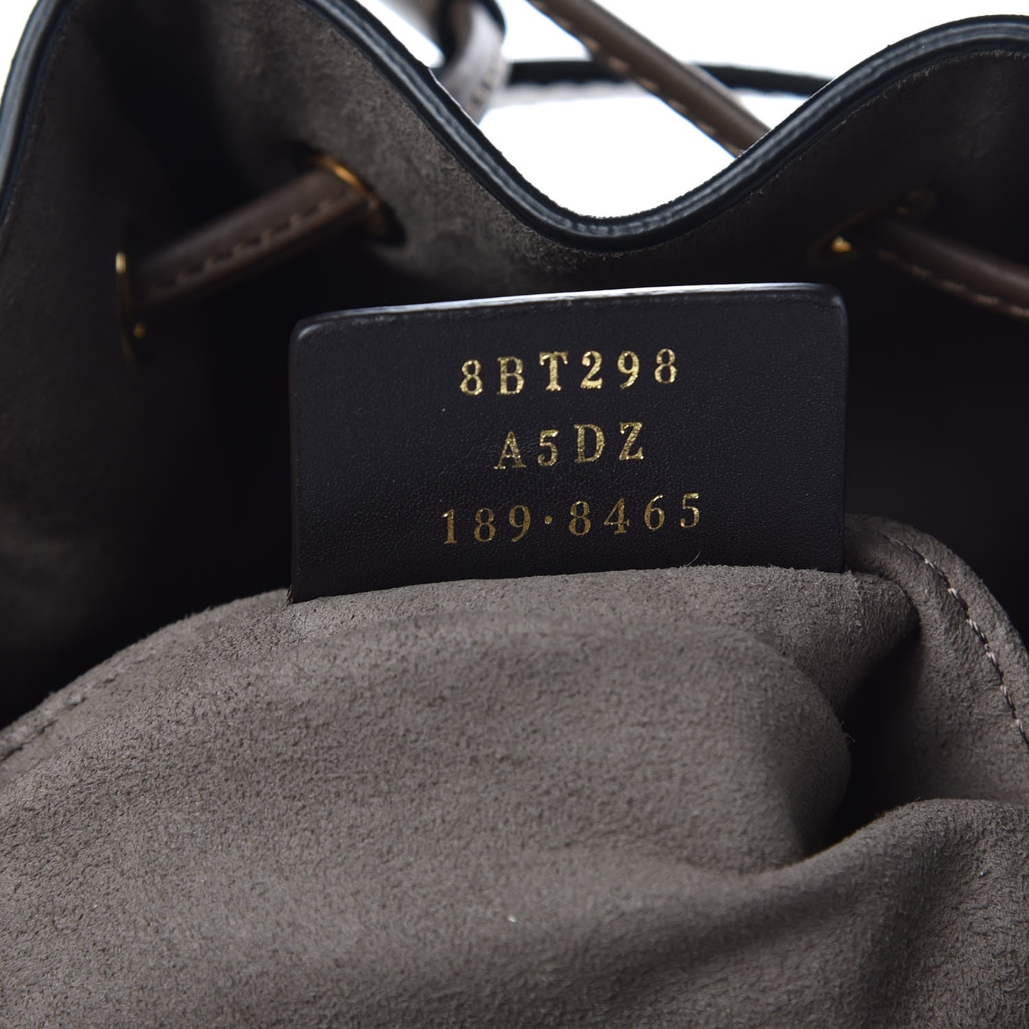 Fendi Vitello Century Matte F is Fendi Stamp Patch Bi-Color Grande Mon Tresor Bucket Bag Black Maya Fragola 7 of 9