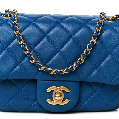 Chanel Lambskin Quilted Mini Pearl Crush Flap Blue 9 of 11