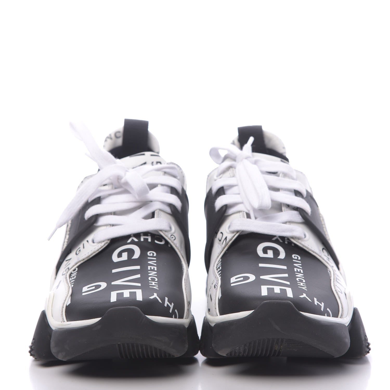 Givenchy Calfskin Neoprene Basket Basse Jaw Sneakers 38.5 Black 2 of 10