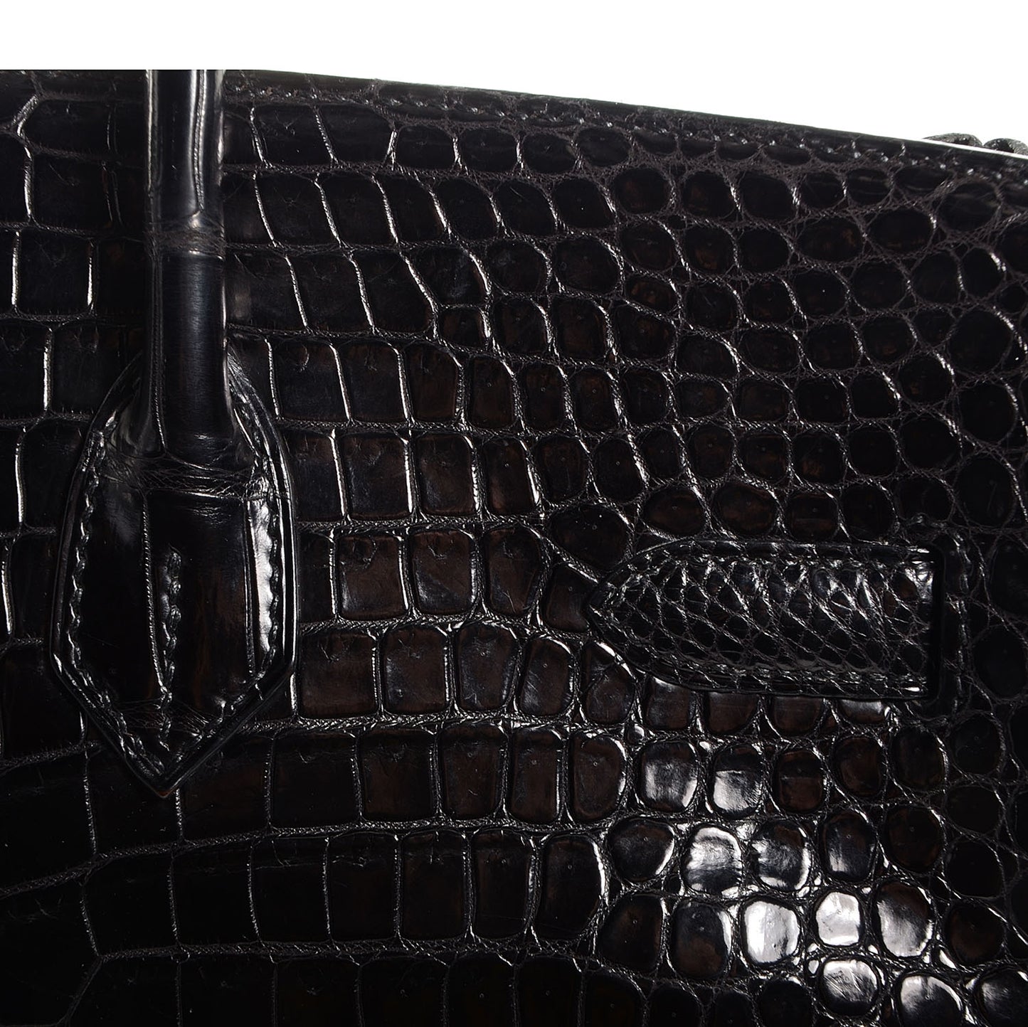 Matte Porosus Crocodile Birkin 35 Black