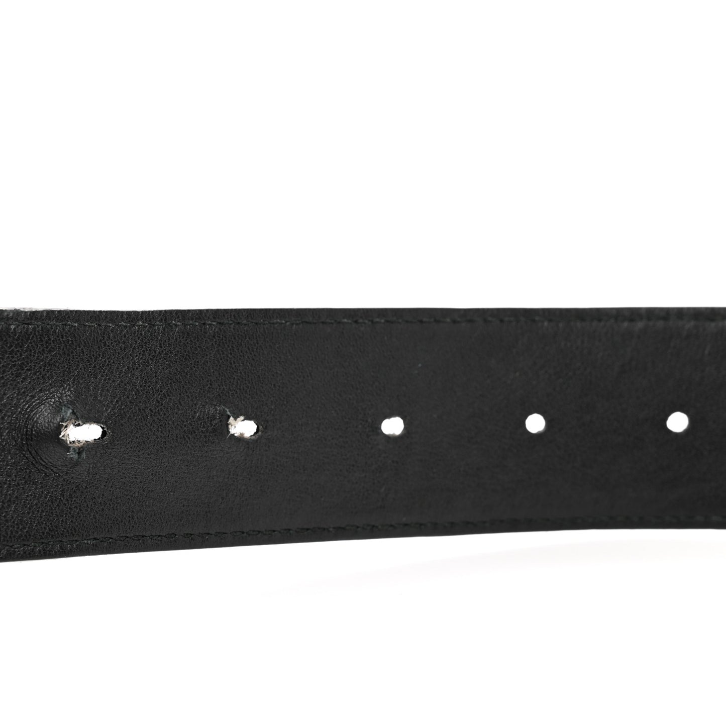 Moon Calfskin Nickel Double G 40mm Belt 90 36 Black