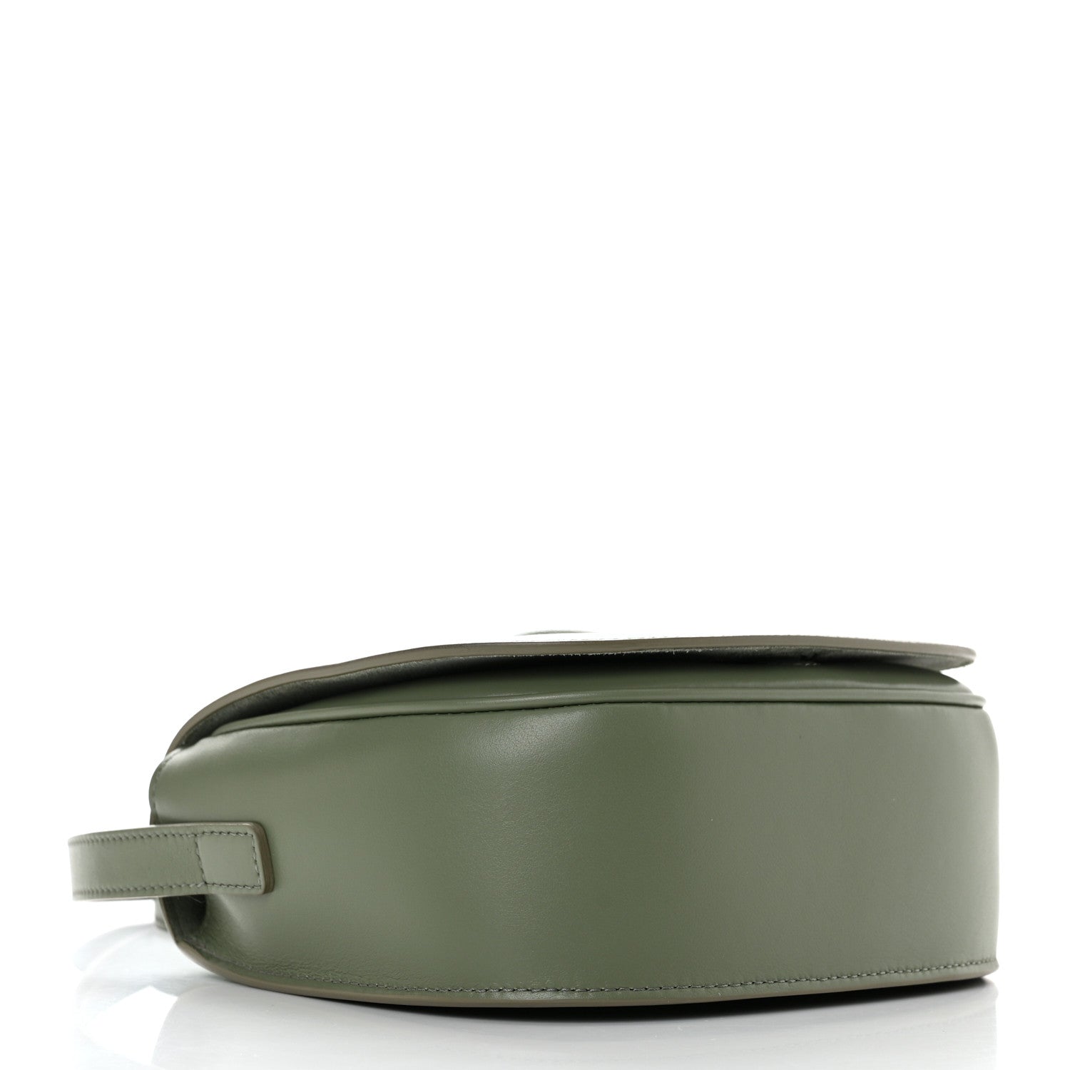 Celine Smooth Calfskin Cuir Triomphe Folco Crossbody Bag Army Green 4 of 12