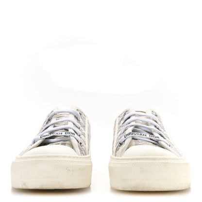 Christian Dior Canvas Oblique Walk'N'Dior Low Top Sneakers 36.5 Grey Stone 3 of 8