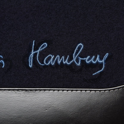 Chanel Wool Embroidered Medium Gabrielle Hobo Dark Navy Blue 12 of 14