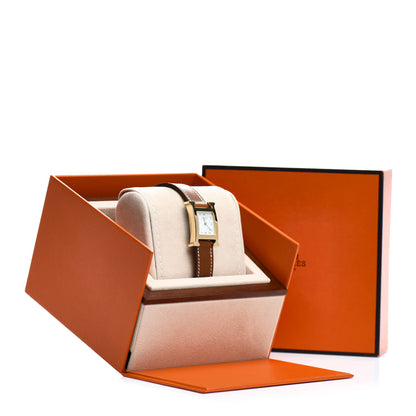 Hermes Stainless Steel Barenia 21mm Heure H Hour Quartz Watch Fauve 5 of 5