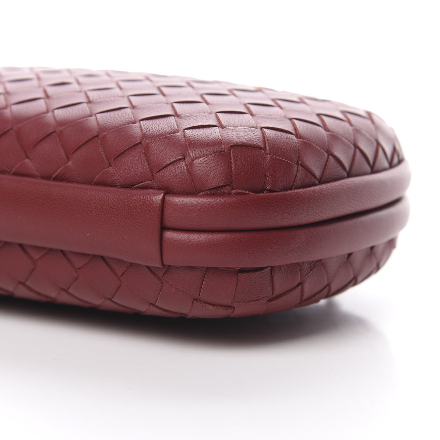 Nappa Intrecciato Chain Knot Clutch Bordeaux