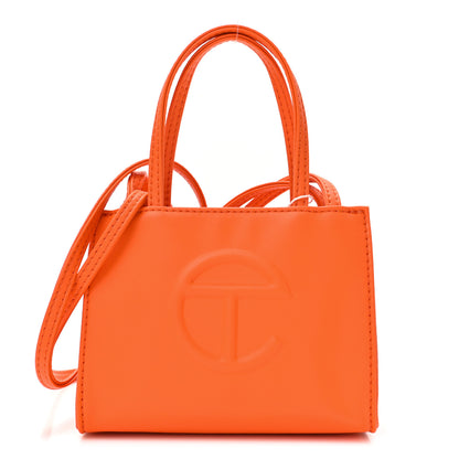 Telfar Vegan Leather Small Shopping Bag Orange 1 of 9