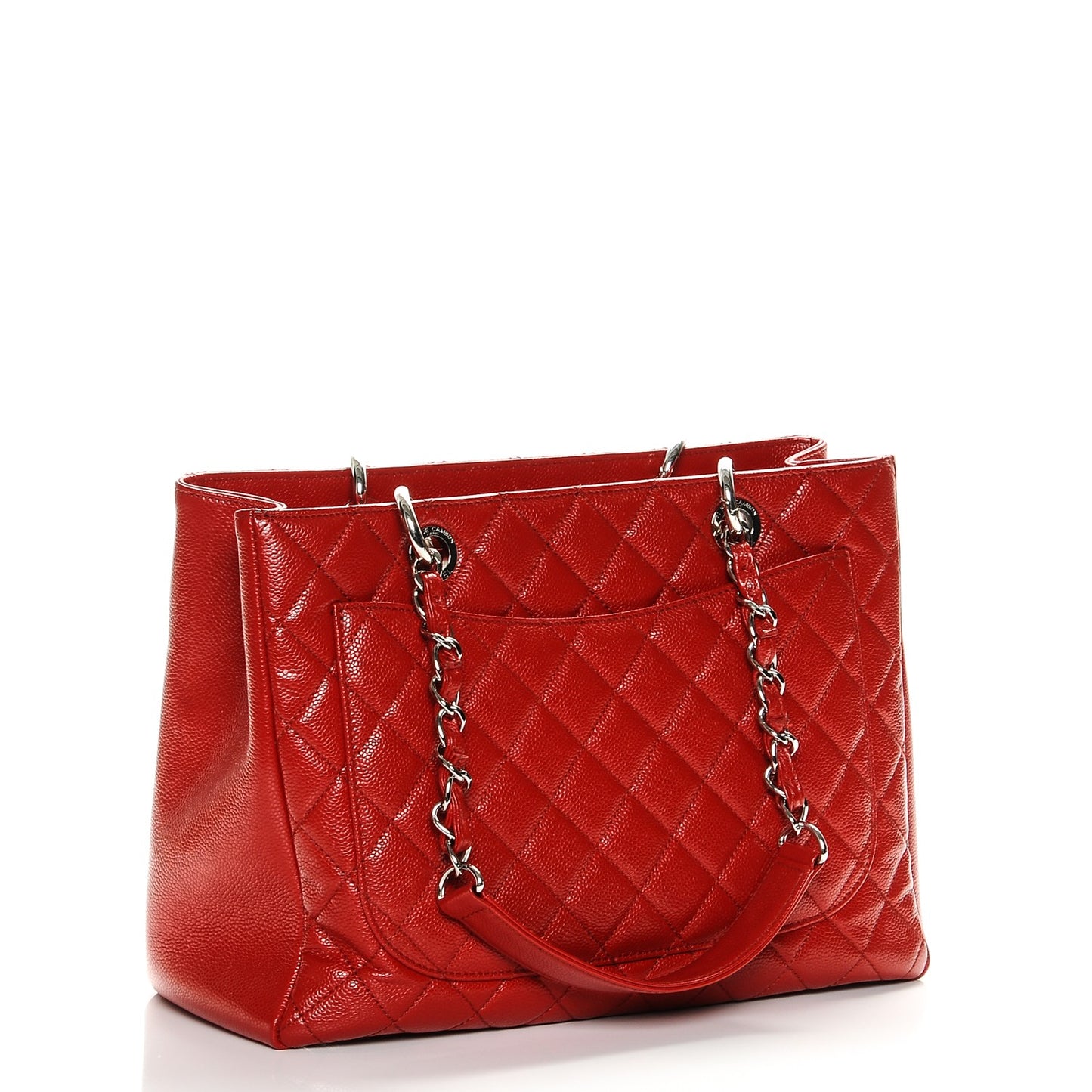 Caviar Quilted Grand Shopping Tote GST Red