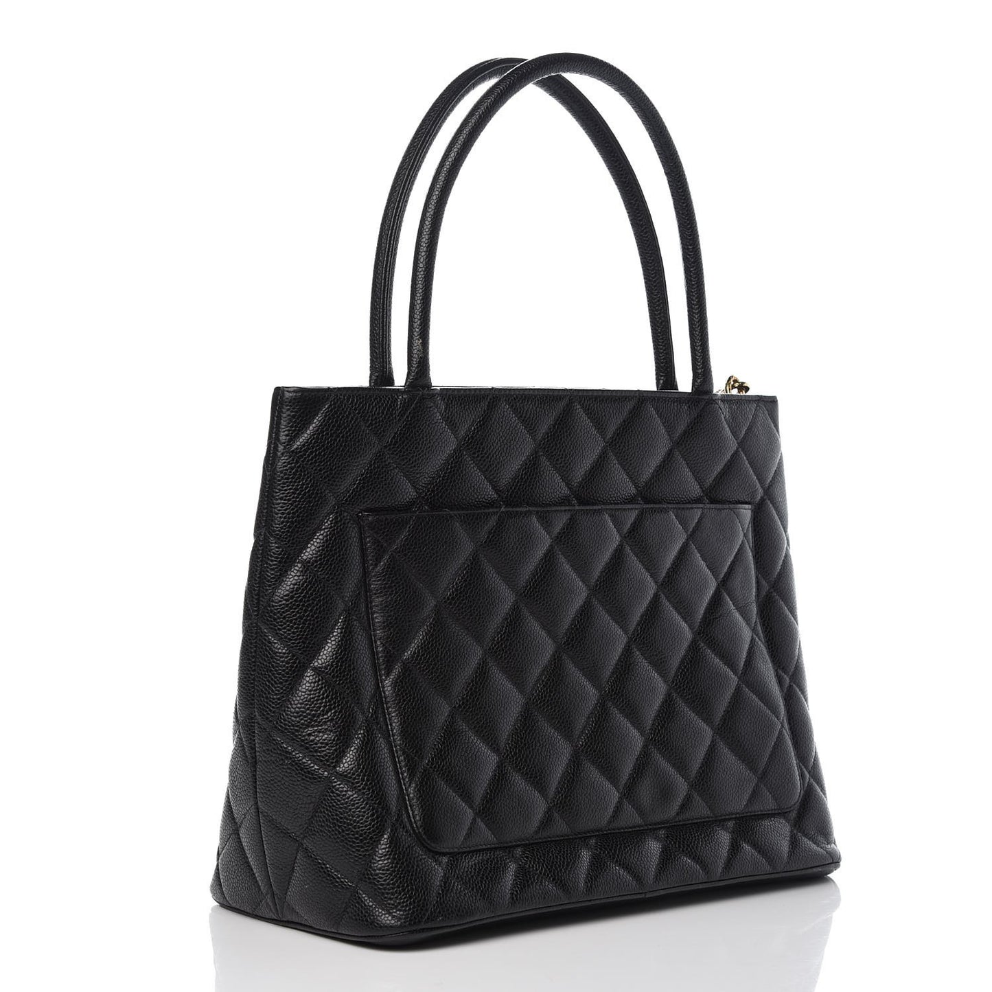 Caviar Quilted Medallion Tote Black