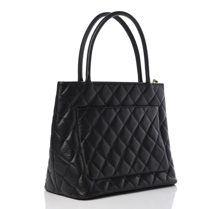 Chanel Caviar Quilted Medallion Tote Black 3 of 7