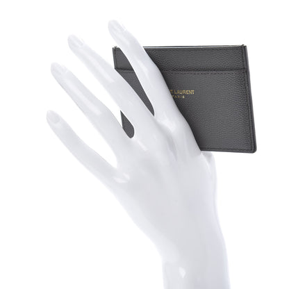Saint Laurent Grain De Poudre Card Case Earth 2 of 8