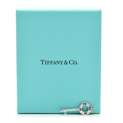 Tiffany 18K White Gold Diamond Atlas Pierced Key Pendant 4 of 4