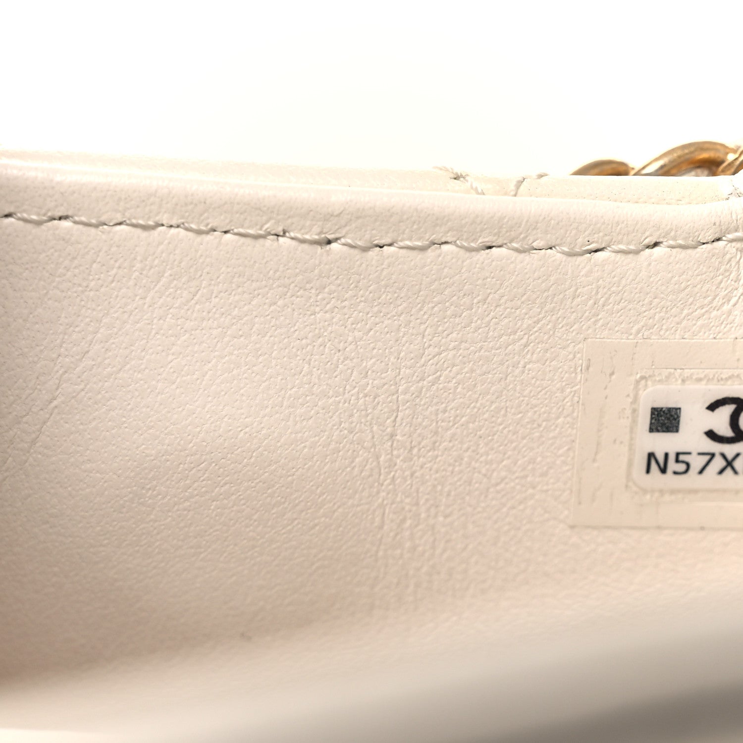 Chanel Shiny Aged Calfskin Quilted Mini Nano Kelly Shopper White 7 of 12