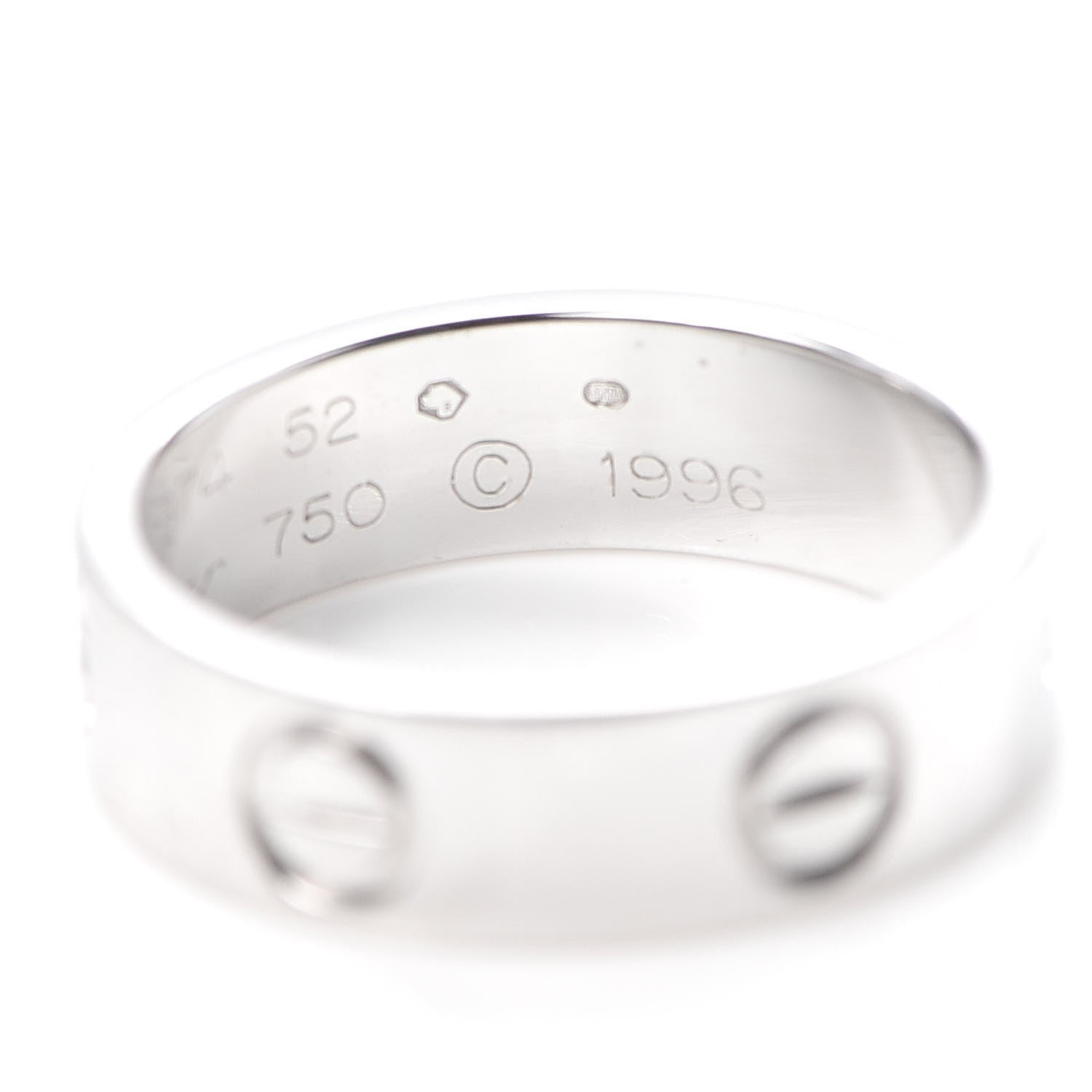 Cartier 18K White Gold 5.5mm LOVE Ring 52 6 5 of 5