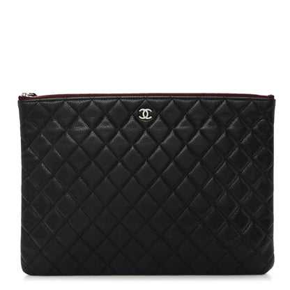 Chanel Caviar Quilted Large Cosmetic Case Black 1 of 9