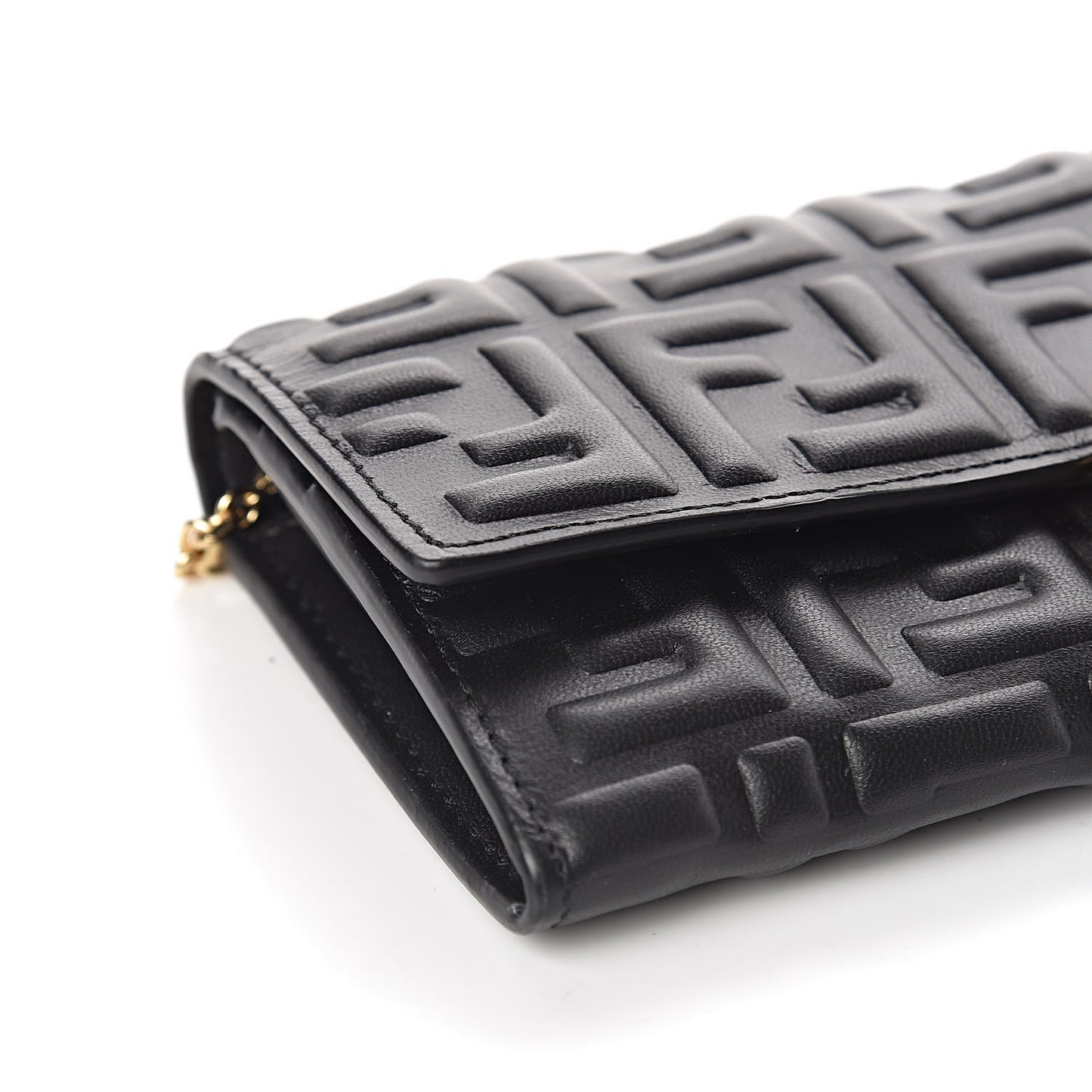 Nappa Matisse FF Embossed Continental Wallet On Chain Black