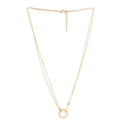 Cartier 18K Yellow Gold 2 Diamond LOVE Necklace 3 of 6