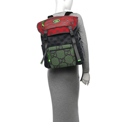 Gucci Jersey GG Monogram All Over Pan Sport Double Buckle Backpack Grey Green Multicolor 2 of 10
