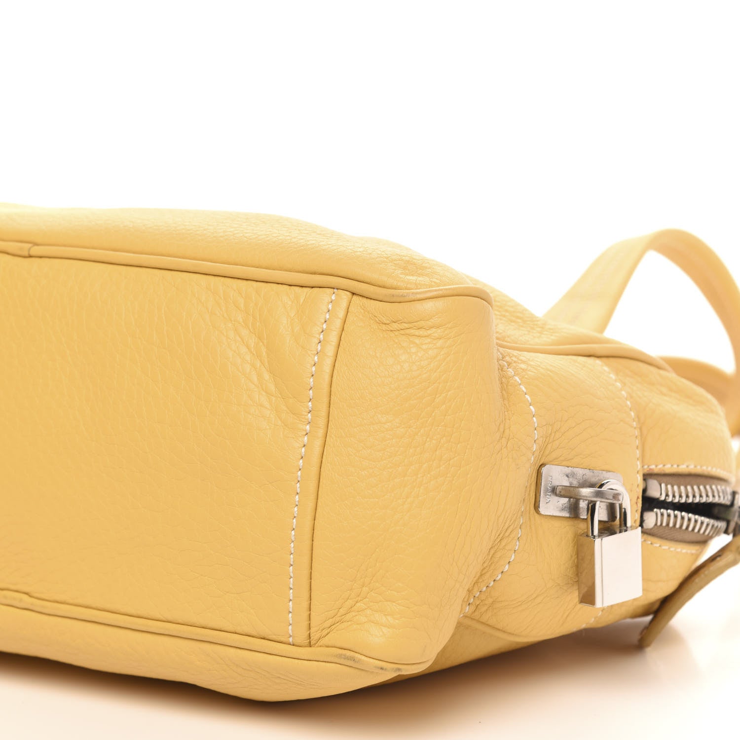 Prada Cervo Deerskin Bauletto Yellow 9 of 13
