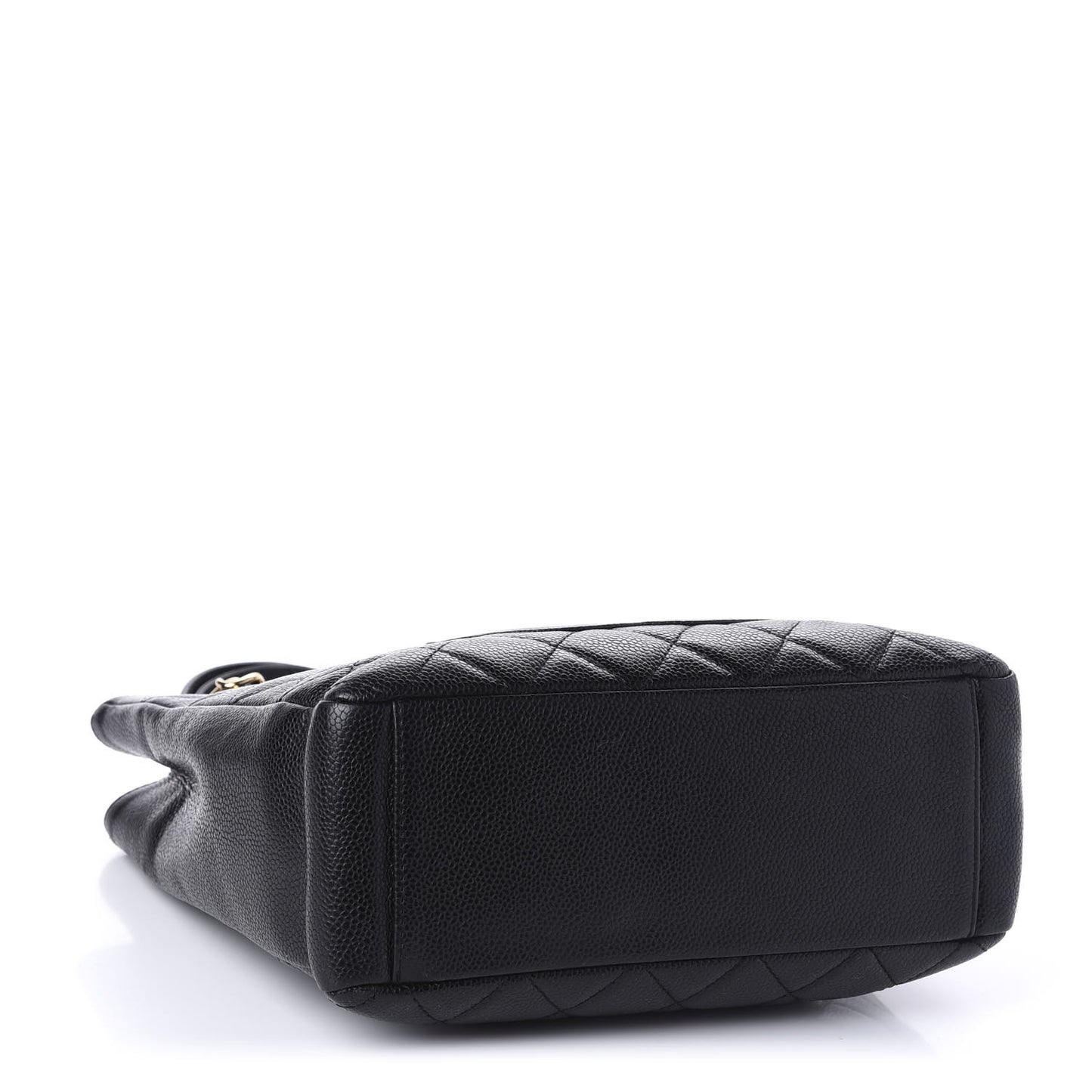 Caviar Quilted Petit Shopping Tote PST Black