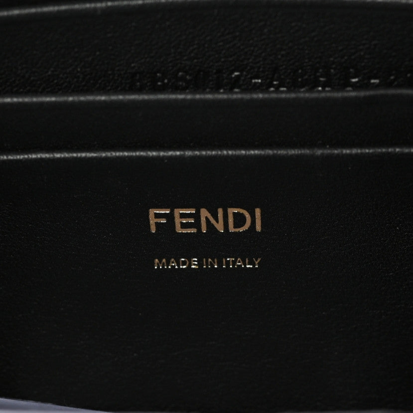 Shearling Vitello Dolce Macro FF 1974 Mini Baguette Tobacco Black