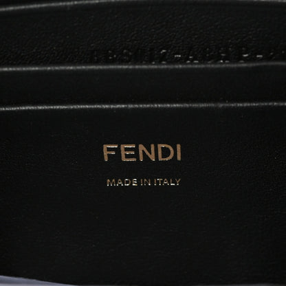 Fendi Shearling Vitello Dolce Macro FF 1974 Mini Baguette Tobacco Black 8 of 10