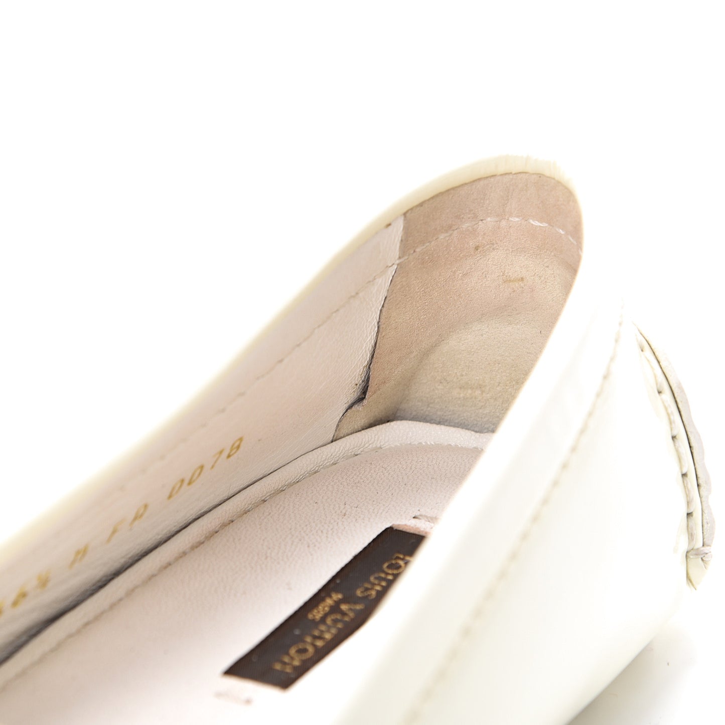 Patent Calfskin Oxford Loafers 36.5 White