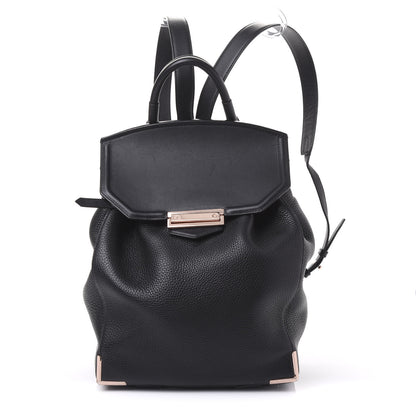 Alexander Wang Pebbled Calfskin Prisma Skeletal Backpack Black Rose Gold Hardware 1 of 11