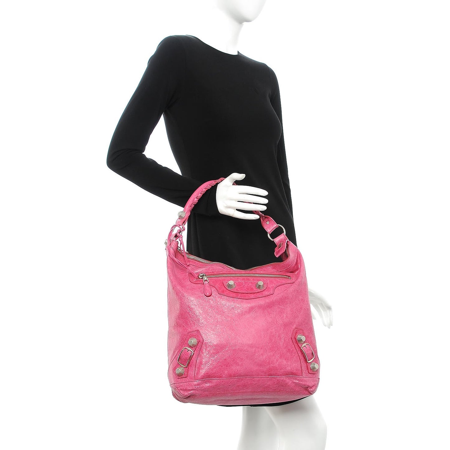Agneau Giant 21 Silver Hardware Day Hobo Sorbet