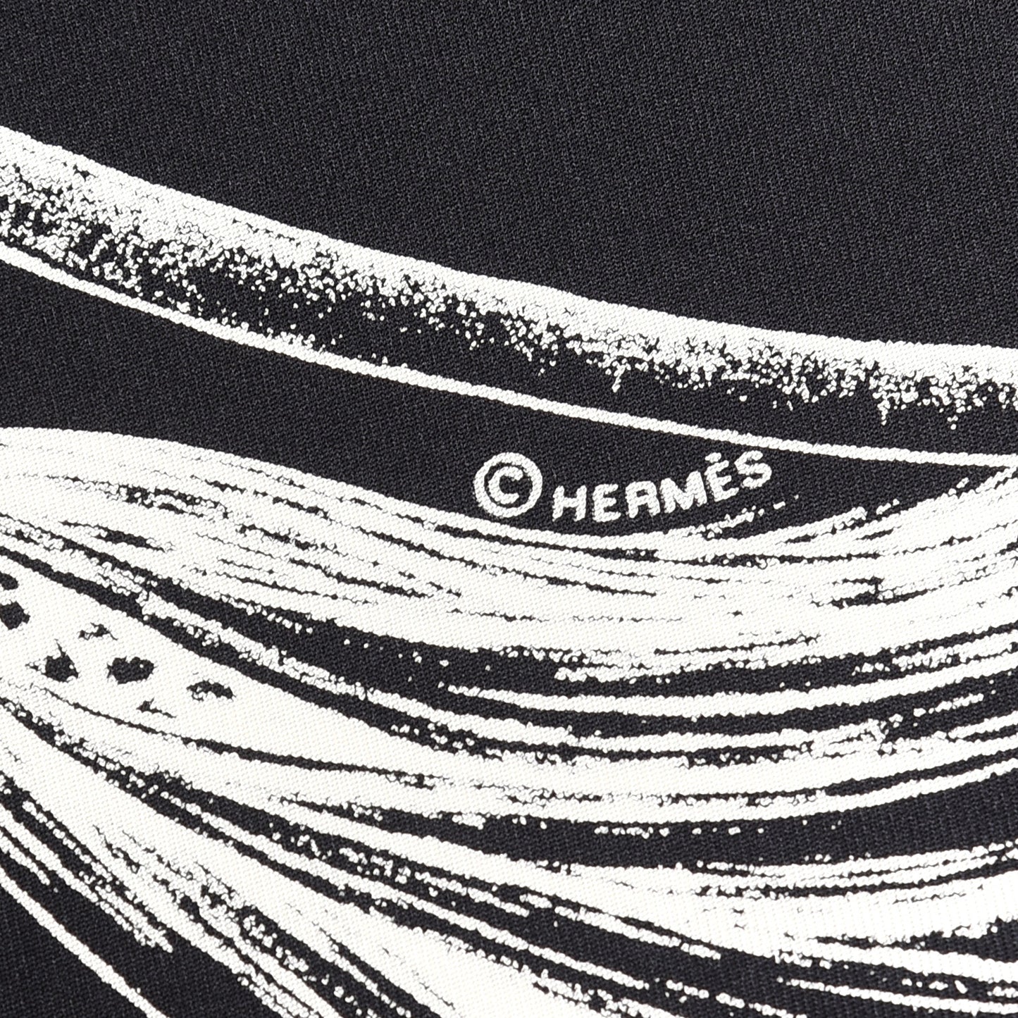 Silk Projets Carres Scarf 90 Black White