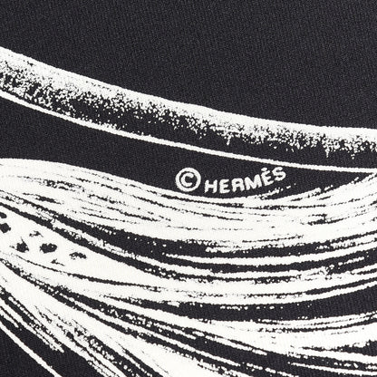 Hermes Silk Projets Carres Scarf 90 Black White 4 of 4