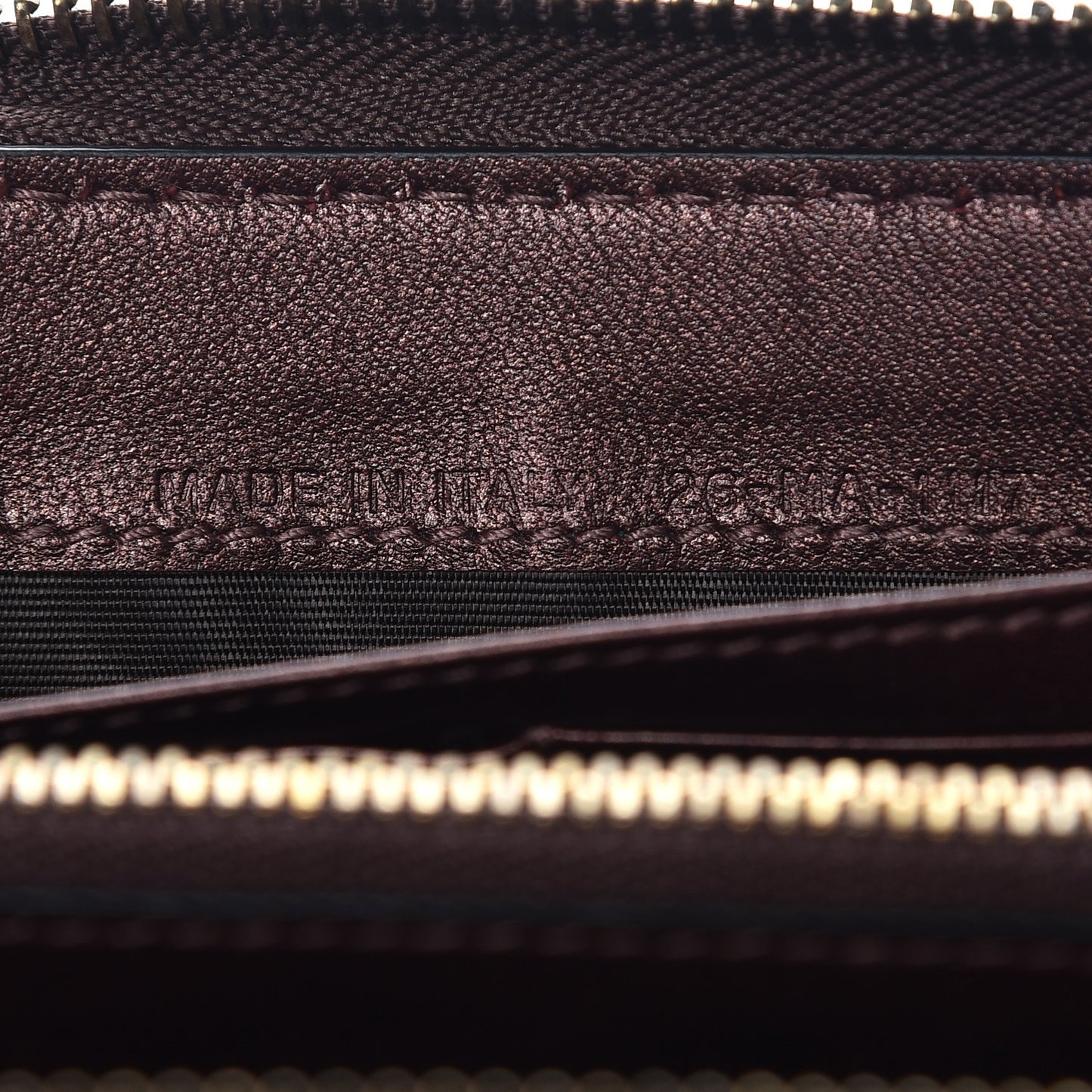 Metallic Calfskin J'adior Voyageur Wallet Noisette