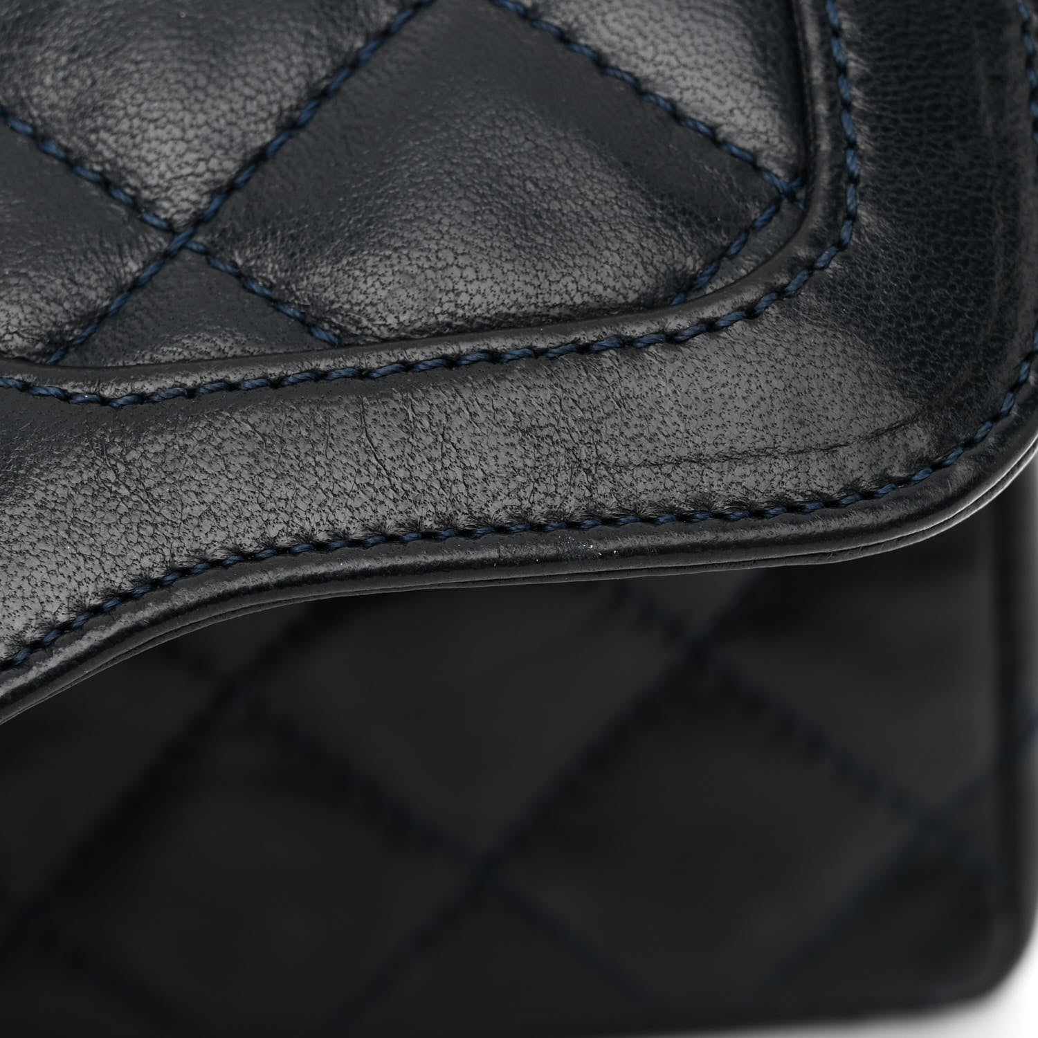 Chanel Lambskin Quilted Mini Square Flap Bag Navy 12 of 13