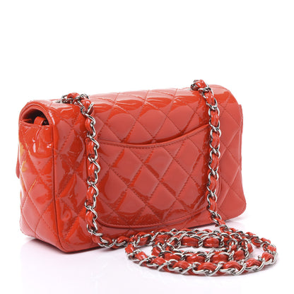 Chanel Patent Calfskin Quilted Mini Rectangular Flap Red 2 of 10