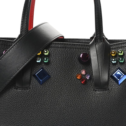 Christian Louboutin Calfskin Embellished Mini East West Cabata Tote Black 8 of 10