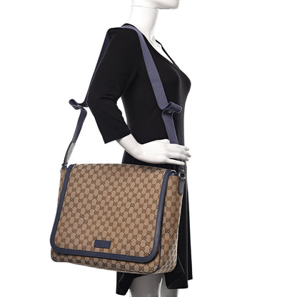 Gucci Monogram Convertible Diaper Bag Blue 2 of 11