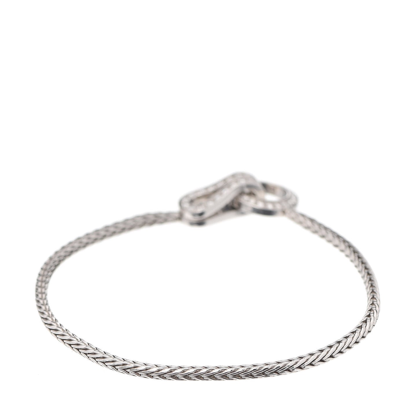 18K White Gold Diamond Agrafe Bracelet