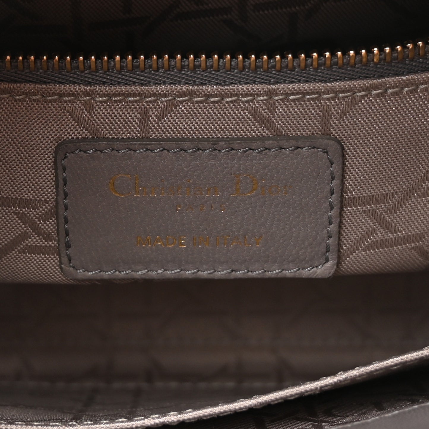 Lambskin Cannage Small Lucky Badges My Lady Dior Grey