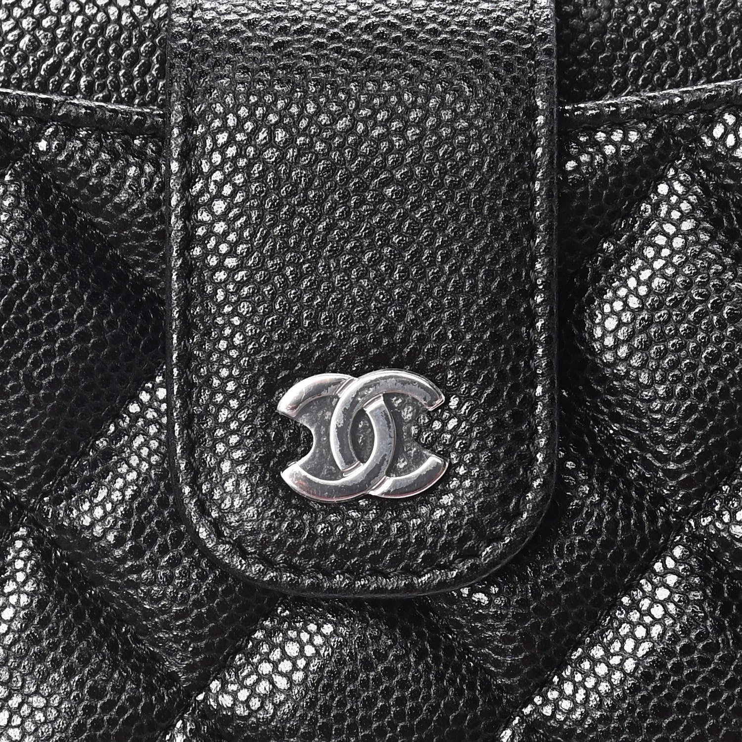Chanel Caviar Quilted Phone Holder Wallet on Removable Chain Black 8 of 15