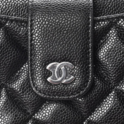Chanel Caviar Quilted Phone Holder Wallet on Removable Chain Black 8 of 15