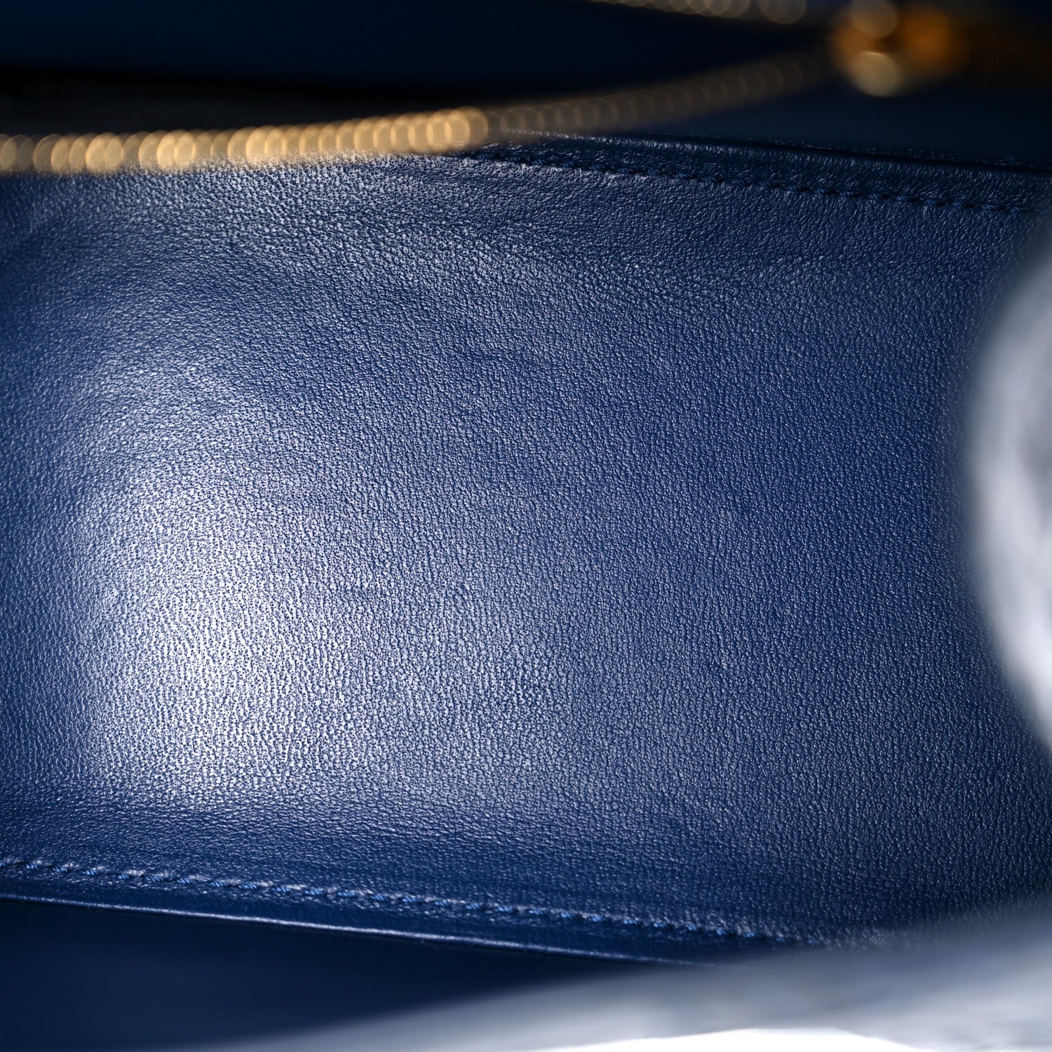 Balenciaga Shiny Calfskin Crocodile Embossed Small Hourglass Top Handle Bag Navy 9 of 9