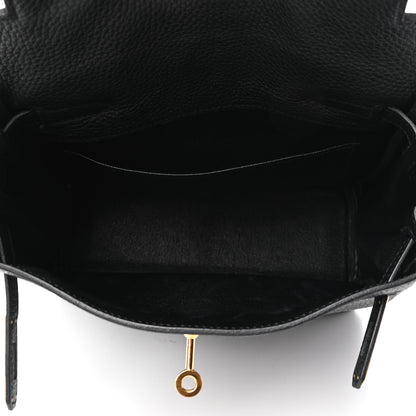 Hermes Taurillon Clemence Kelly Ado Backpack Black 10 of 20