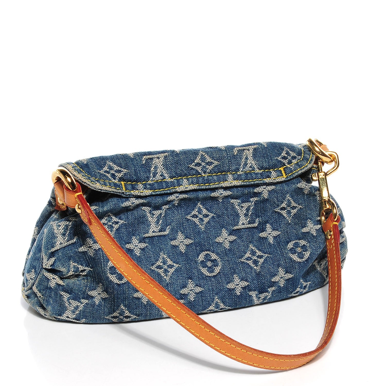 Louis Vuitton Monogram Denim Mini Pleaty Blue 3 of 7