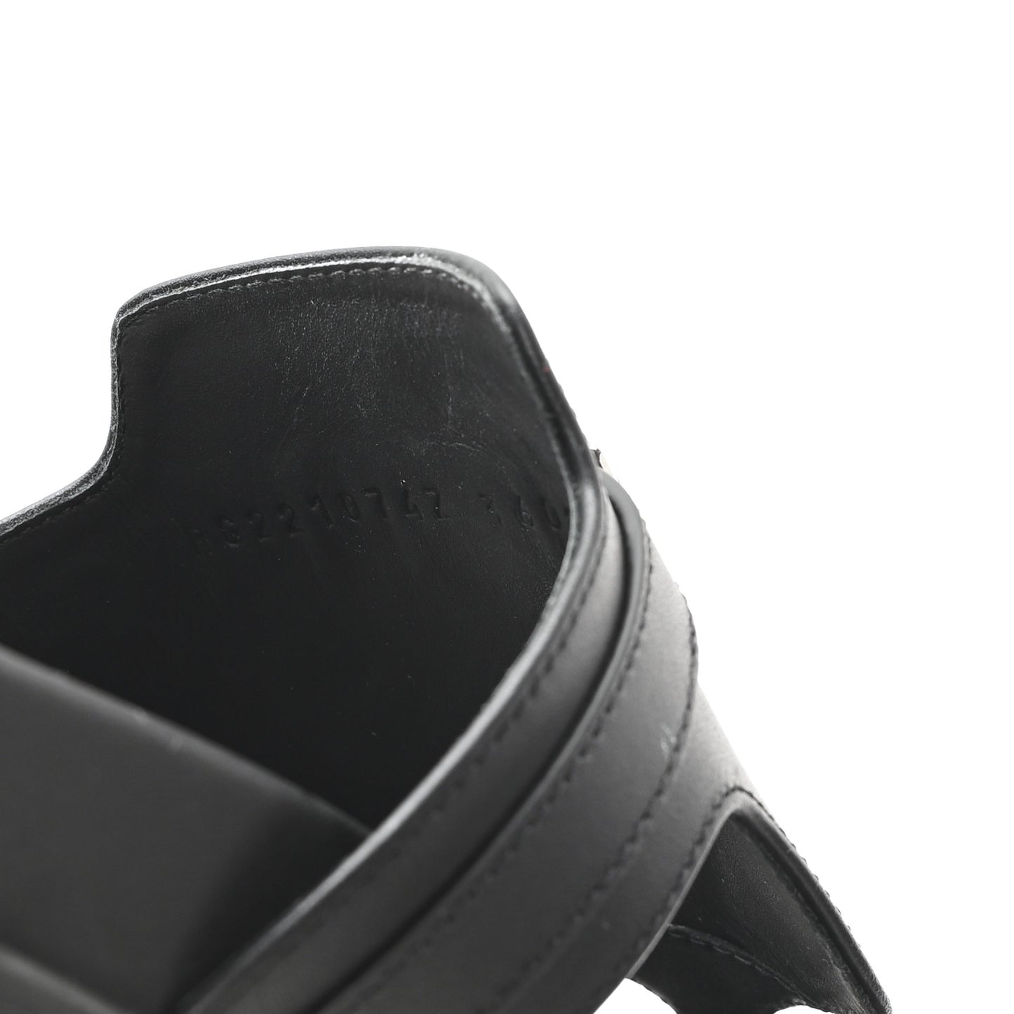Calfskin Womens Empire Sandals 36 Black
